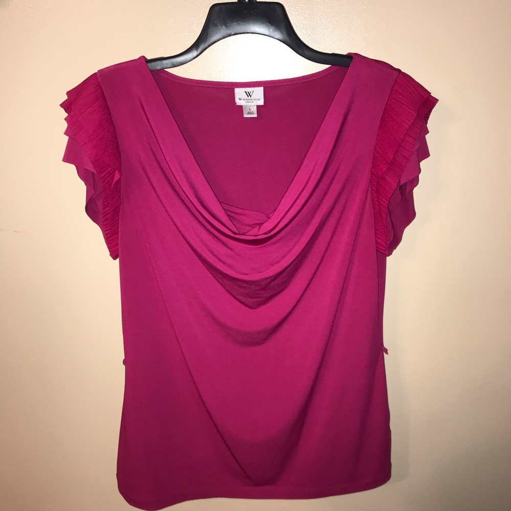 Worthington STRETCH 🛍 Pink Blouse Size L